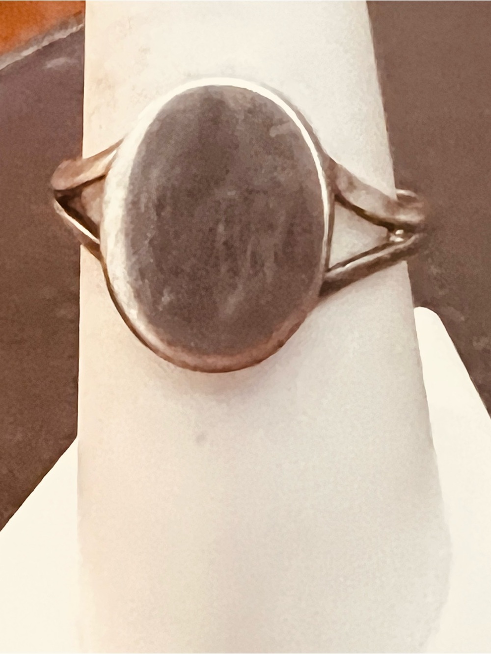 Sterling Silver Oval Signet Ring - Silver - Picture 5 of 9
